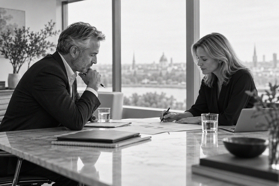 Séance d'accompagnement en tête-à-tête autour d'un document de travail